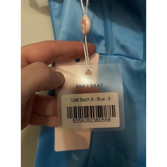 Oh Polly Blue Maeve Corset Crystal Trim Mini Dress 22196 Size 8 NWT - Picture 9 of 9